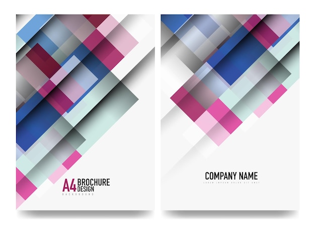 Carré Entreprise A4 Brochure Couverture Design Flyer Rapport Annuel Fond Vectoriel