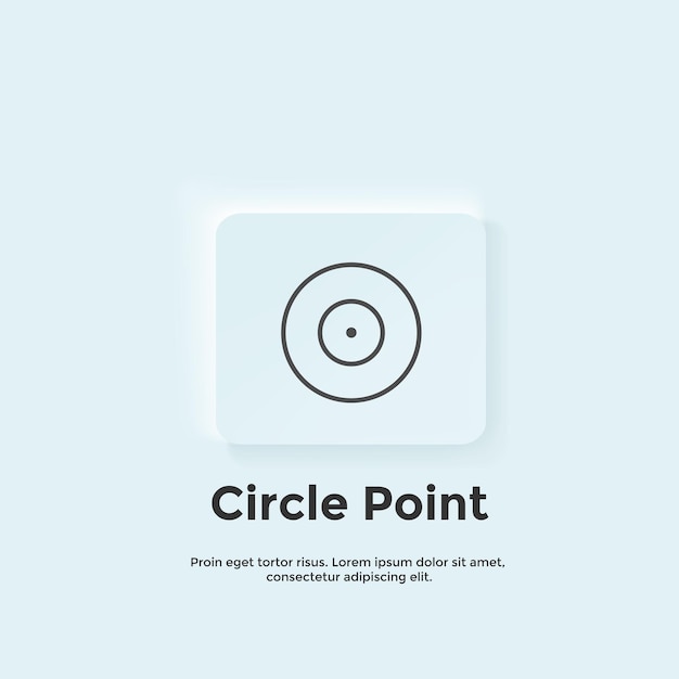 Vecteur un carré avec un logo en forme de cercle dessus