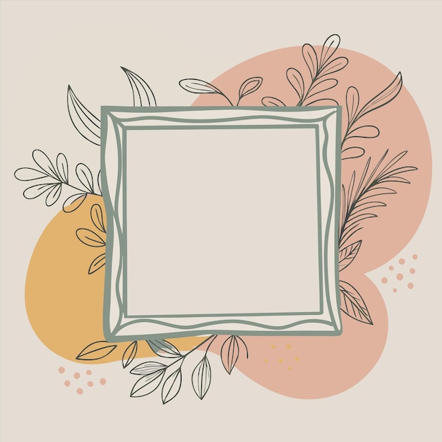un carré avec un motif floral dessus