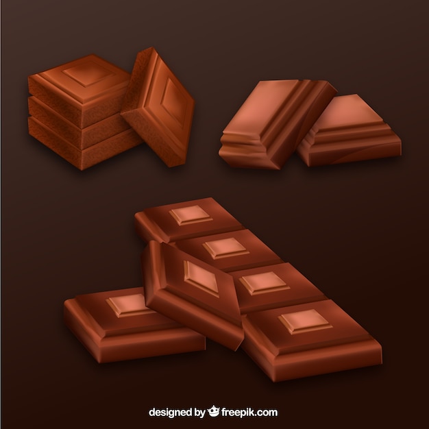 Vecteur carrés de chocolat