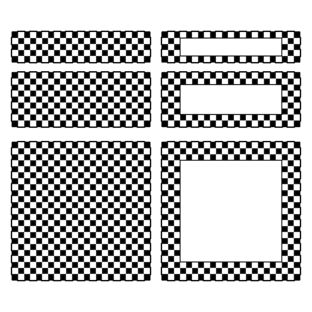 Vecteur des carrés de conception de drapeau de course