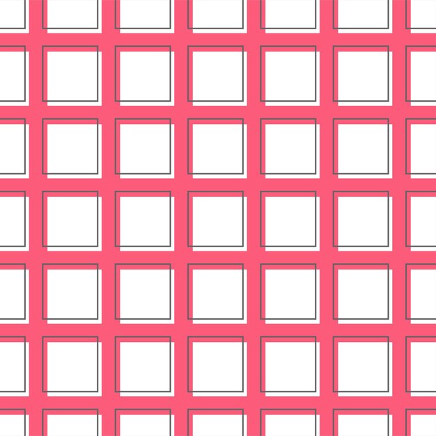 Vecteur carrés de motif de ligne plate