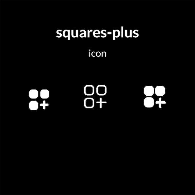 Les carrés plus l'icône