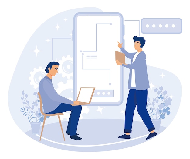 Carrière dans le concept informatique Cours de développement d'applications mobiles Cadres commerciaux