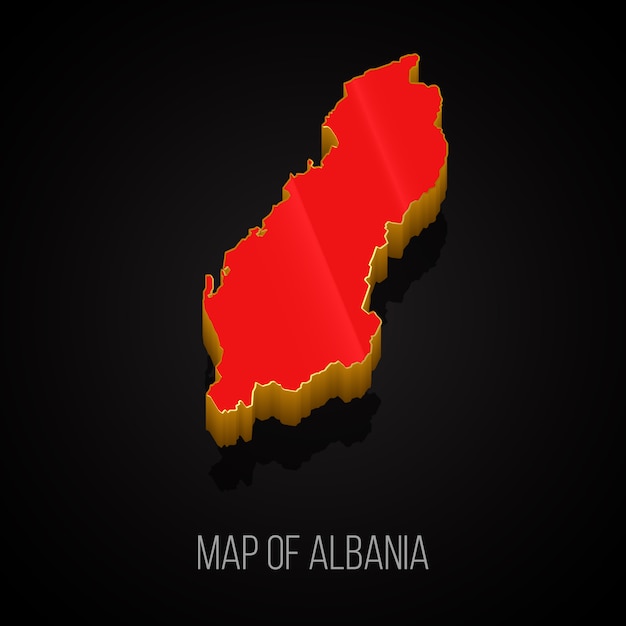 Carte 3D de l'Albanie