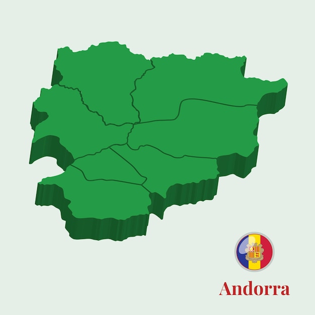 Carte 3d D'andorre Vector Stock Photos Designs