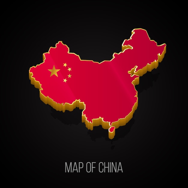 Carte 3D de la Chine