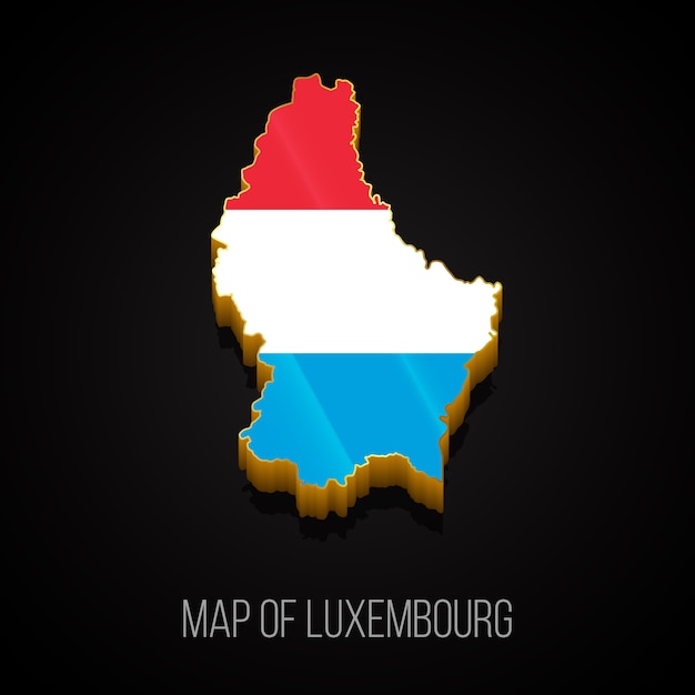 Carte 3D du Luxembourg