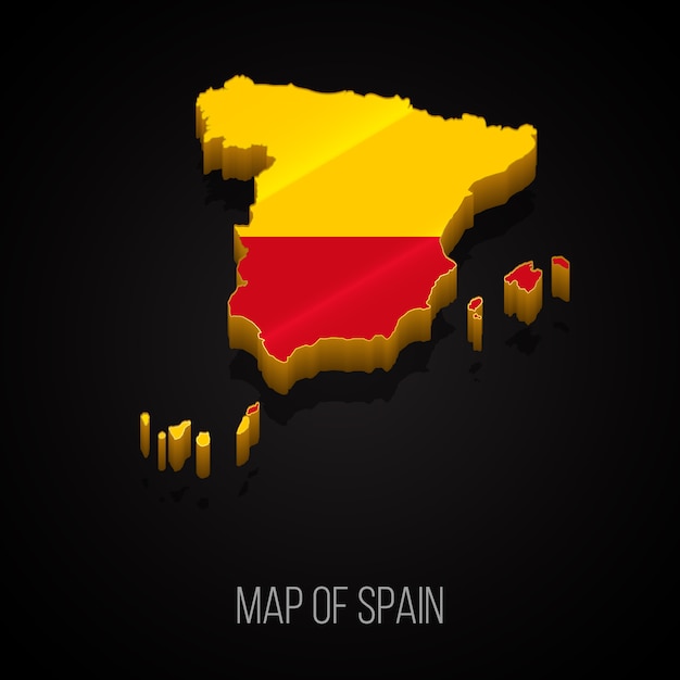 Carte 3D de l'Espagne