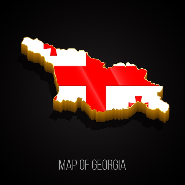 Carte 3d De La Géorgie