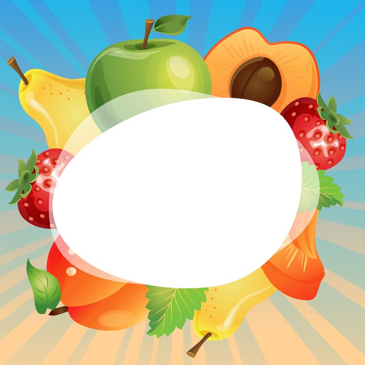carte d&#39;abricot aux poires et aux fraises