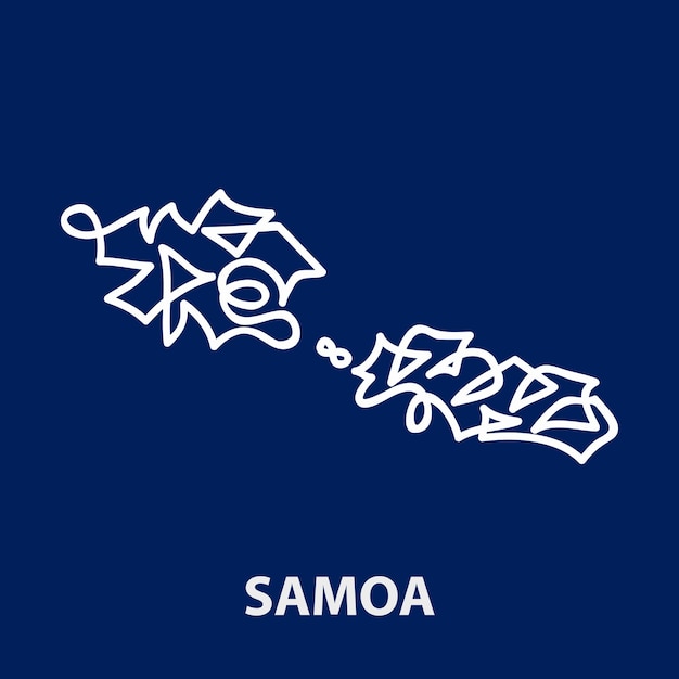 Carte Abstraite Du Samoa Pour Le Tournoi De Rugby