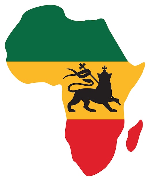 Carte De L'afrique Et Du Lion De Juda