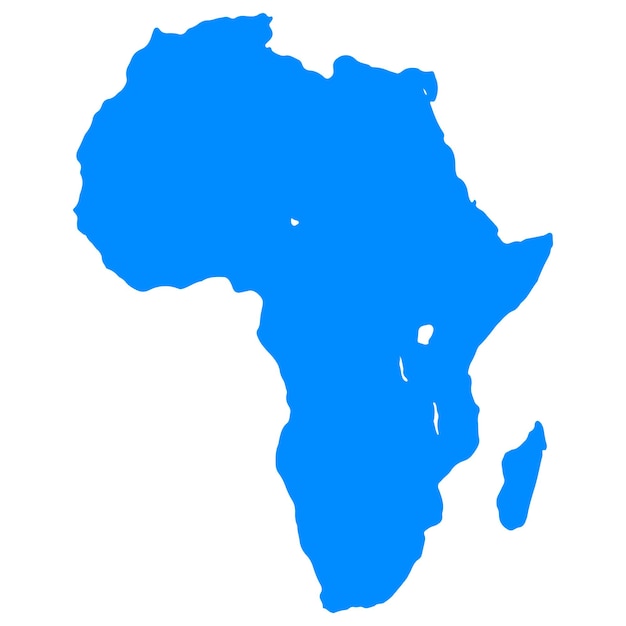 Carte de l'Afrique sur fond blanc