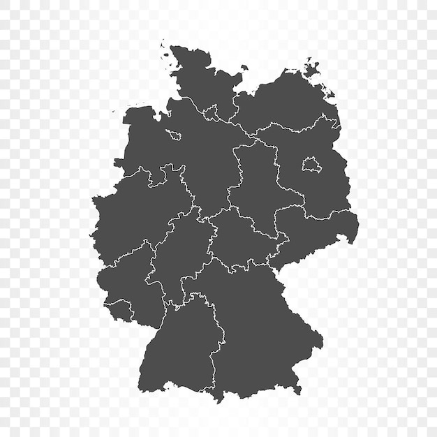 Carte De L'allemagne Isolée Sur Transparent