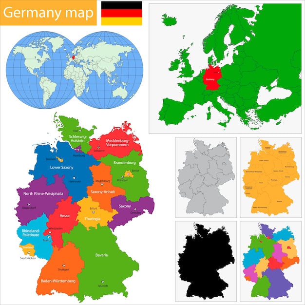 Carte De L'allemagne