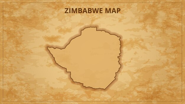 Une carte ancienne représentant les frontières du Zimbabwe