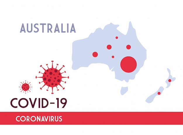 Carte De L'australie Avec La Propagation De La Covid 19