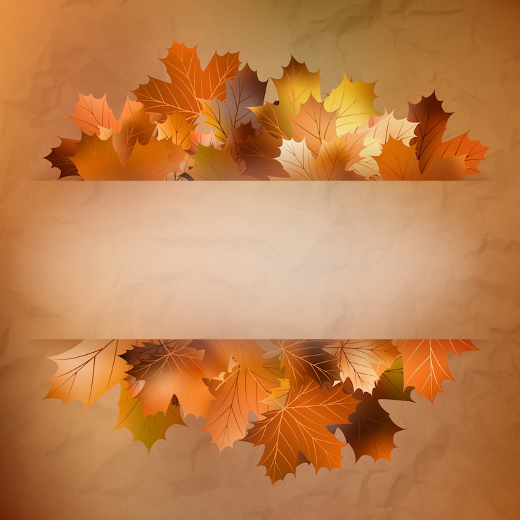 Vecteur carte d'automne de feuilles colorées.
