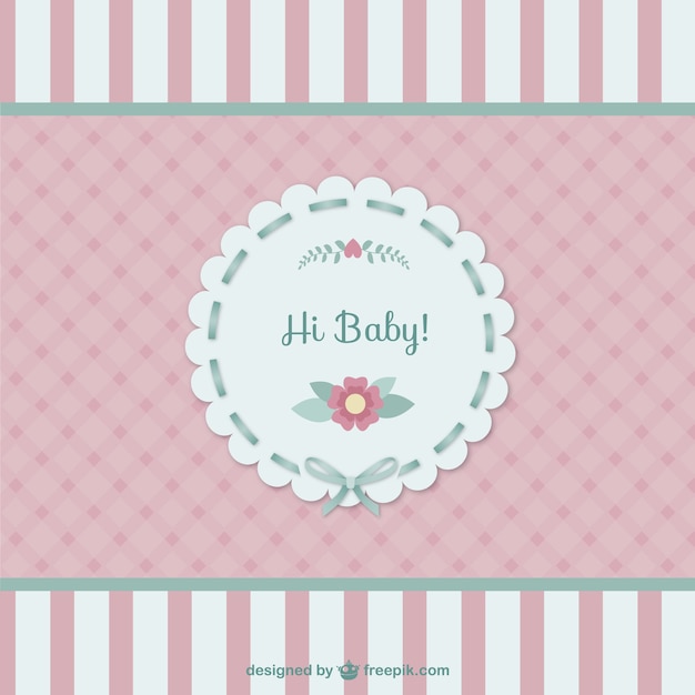 Carte de bébé mignon