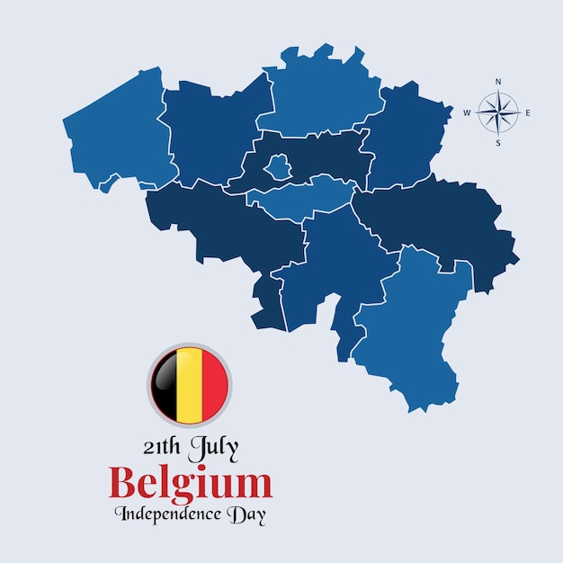 Vecteur carte belgique avec drapeau carte drapeau belgique