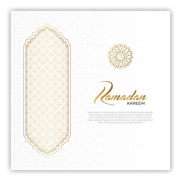 Une Carte Blanche Avec Un Motif Qui Dit Ramadan Kareem.