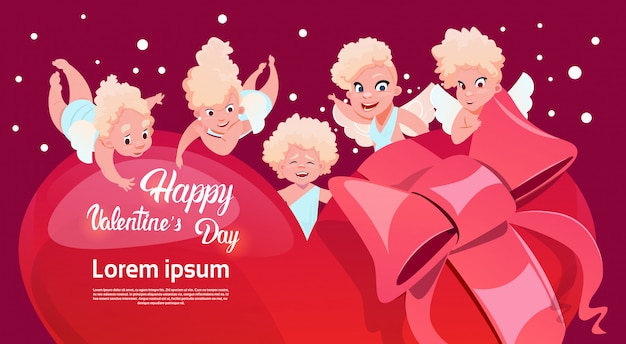 Carte-cadeau De Saint-valentin En Forme De Cœur Love Cupidon Love Amour