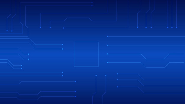 Carte De Circuit Imprimé Numérique Hitech Ai Pad Et Lignes électriques Connectées Sur Fond D'éclairage Bleu