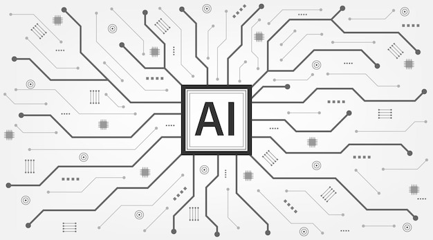 La carte de circuit d'intelligence artificielle La technologie est un contexte abstrait La technologie futuriste