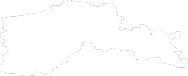 Vecteur carte de contour du kazakhstan du nord