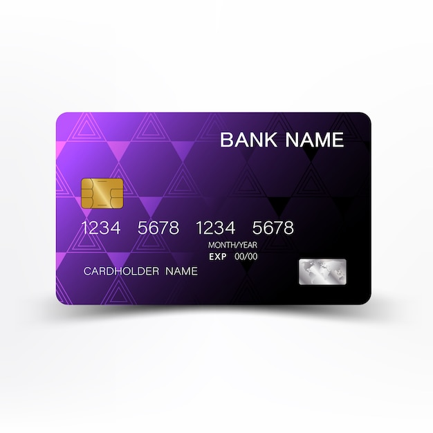 Carte de crédit mauve
