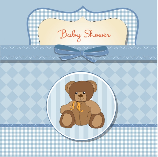 Carte De Douche De Bébé Avec Jouet Ours En Peluche