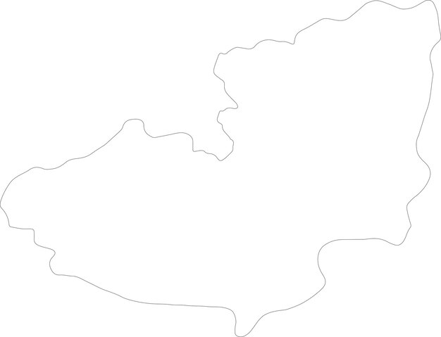 Vecteur carte du contour de lam dong au vietnam