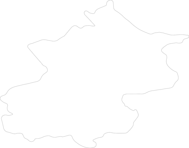 Vecteur carte du contour de pékin en chine