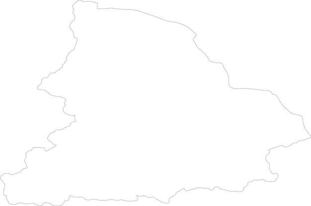 Vecteur carte du contour de la russie de sverdlovsk