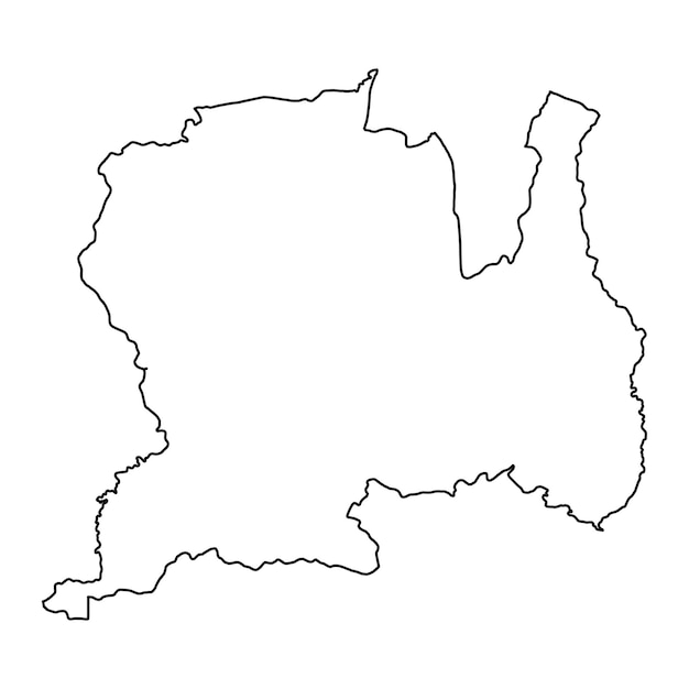 Vecteur carte du district de sipaliwini division administrative du suriname illustration vectorielle