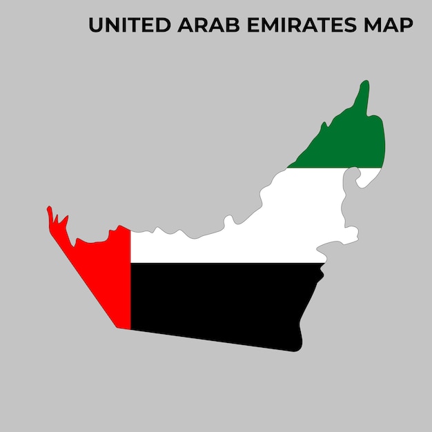 Carte Du Drapeau National Des émirats Arabes Unis Illustration De La Conception Du Drapeau Du Pays Des émirats Arabes Unis Insi