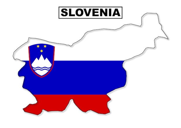 Carte Du Drapeau De La Slovénie En Vecteur