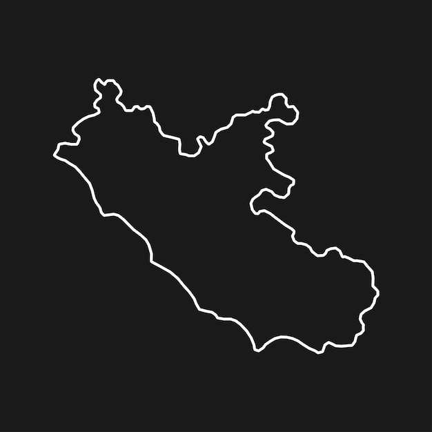 Vecteur carte du latium région d'italie illustration vectorielle