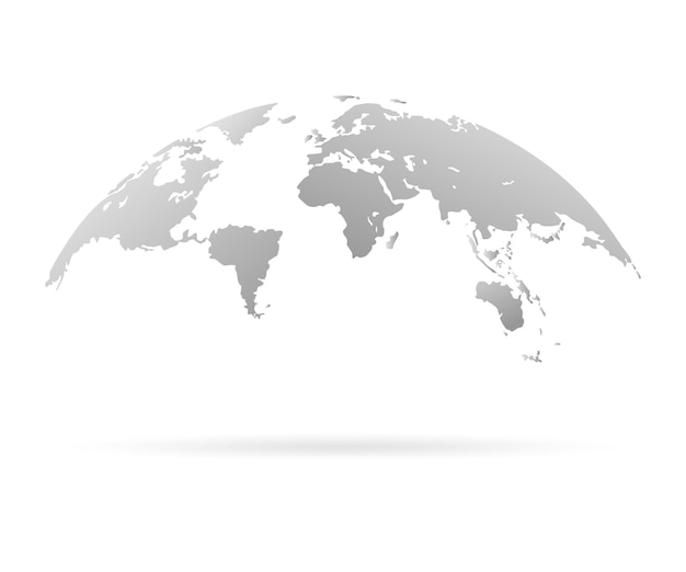 Une carte du monde sur un fond blanc Bannière géographique