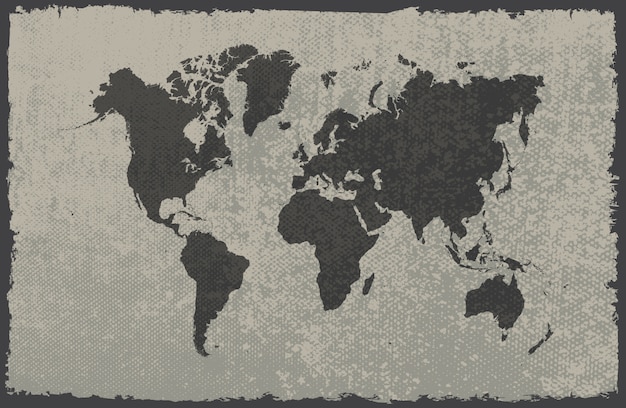 Carte du monde grunge