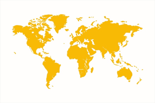 carte du monde illustration d'icône vectorielle sur fond blanc