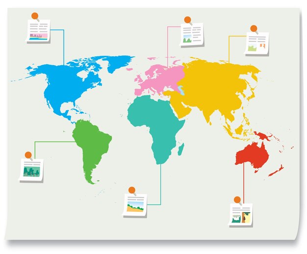 Vecteur la carte du monde