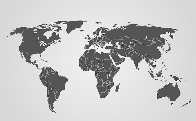 Vecteur carte du monde