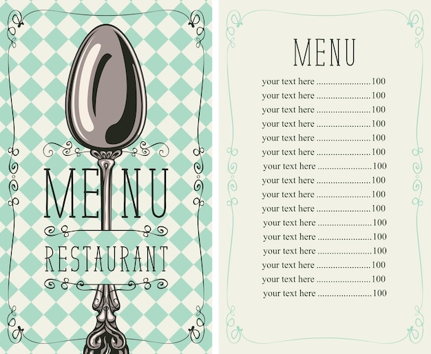 Vecteur carte du restaurant