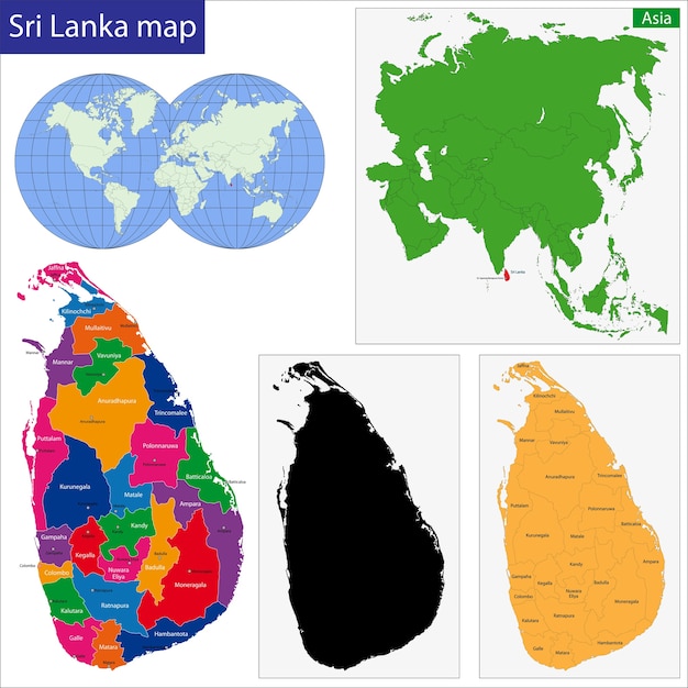 Carte Du Sri Lanka