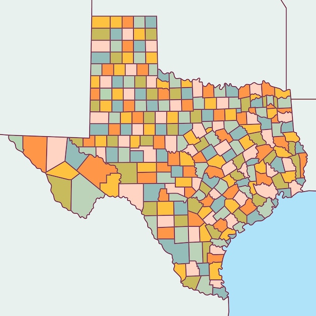 Carte du Texas