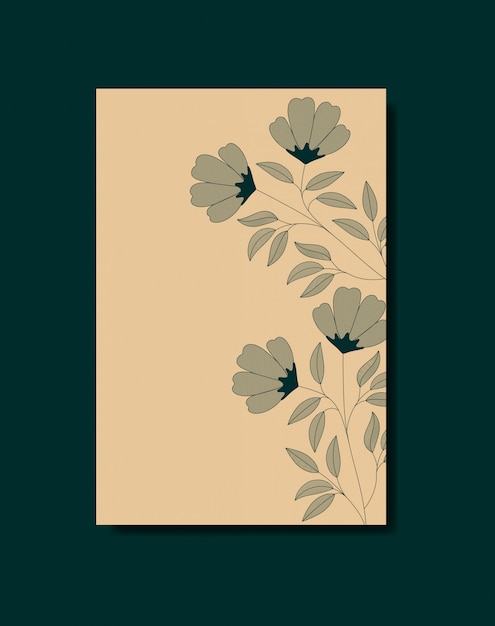 Carte Avec élégante Décoration Florale