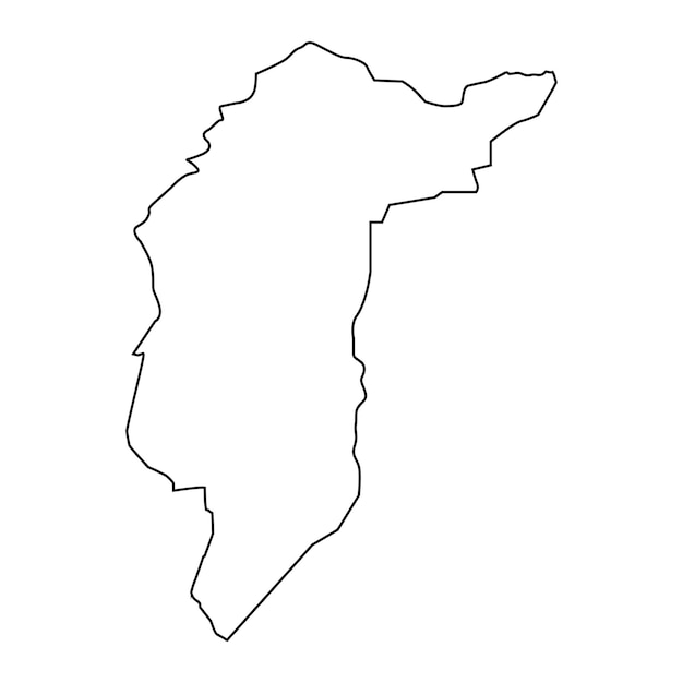 Carte De L'état Du Darfour Central, Division Administrative Du Soudan, Illustration Vectorielle