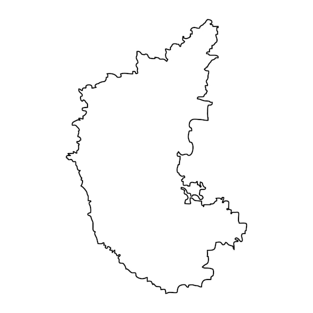 Carte de l'état du Karnataka division administrative de l'Inde Illustration vectorielle